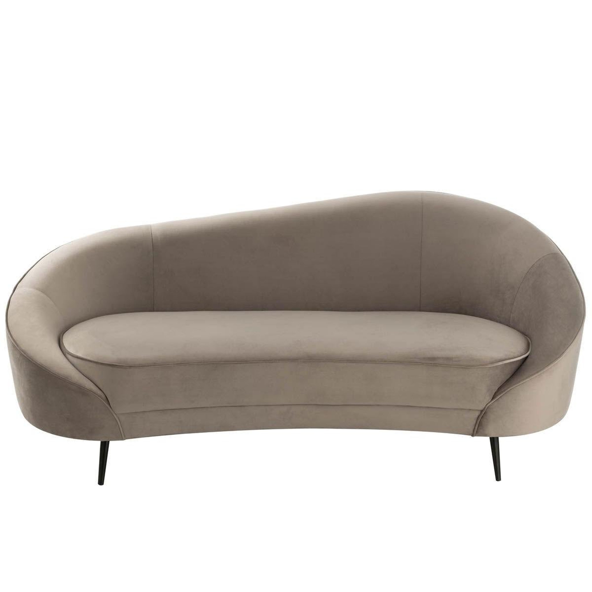 Voir la diapositive 2 : J-LINE Canapé design 3 places  elisabeth  182cm gris