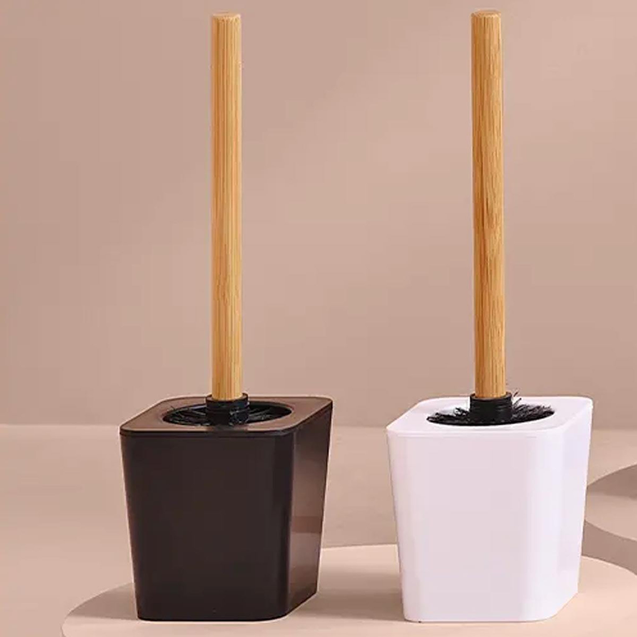 Voir la diapositive 3 : FIVE Brosse wc  bambou  38cm noir