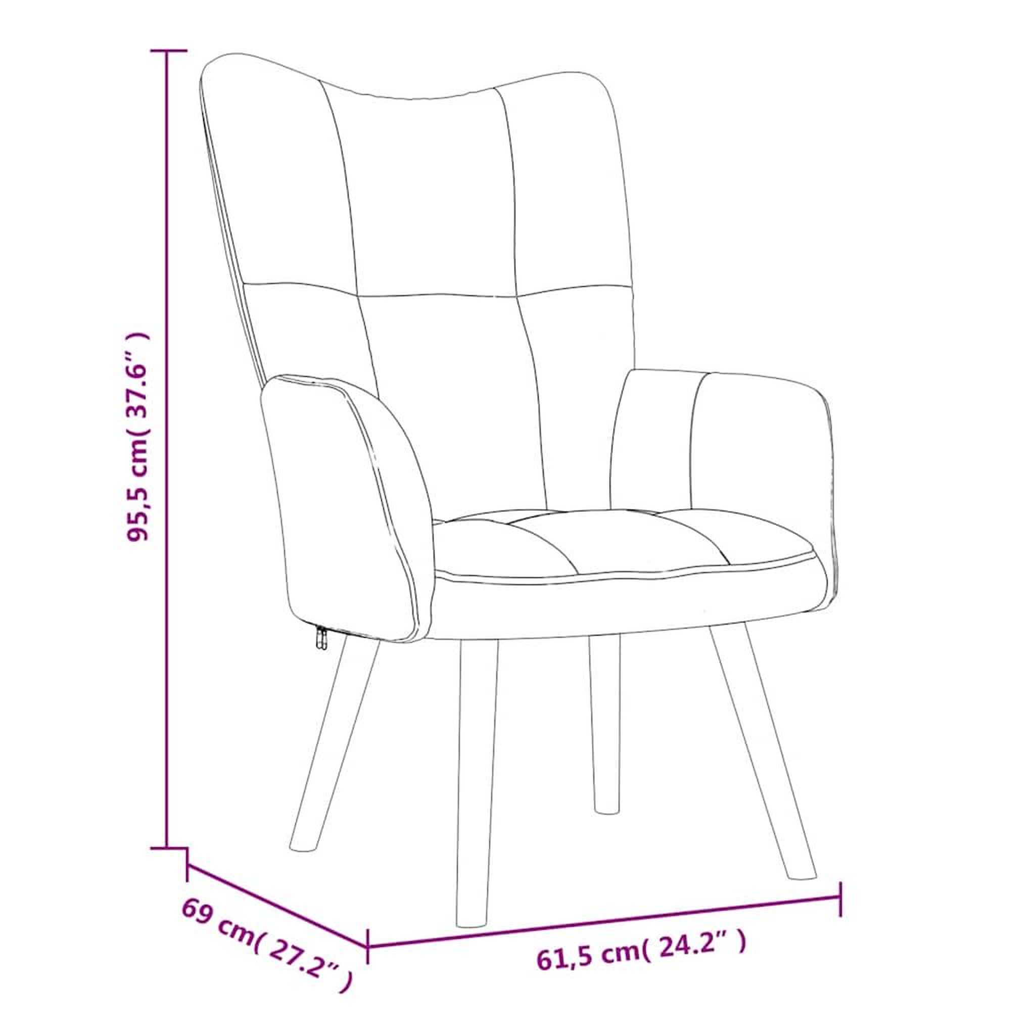 Voir la diapositive 6 : VIDAXL Chaise de relaxation avec repose-pied Gris clair Velours