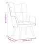 Voir la diapositive 6 : VIDAXL Chaise de relaxation avec repose-pied Gris clair Velours