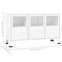 Voir la diapositive 6 : VIDAXL Buffet industriel Blanc 105x35x62 cm Metal et verre