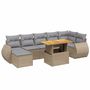 Voir la diapositive 2 : VIDAXL Salon de jardin avec coussins 8 pcs beige resine tressee