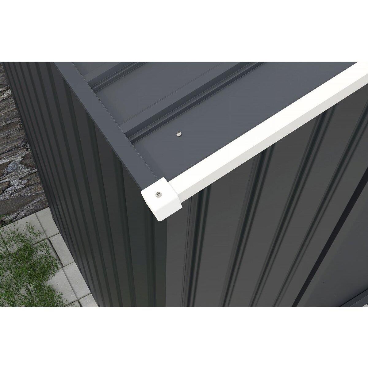 Habitat et Jardin Abri de jardin en métal  Vegas  5.29 m² avec gouttière - Gris