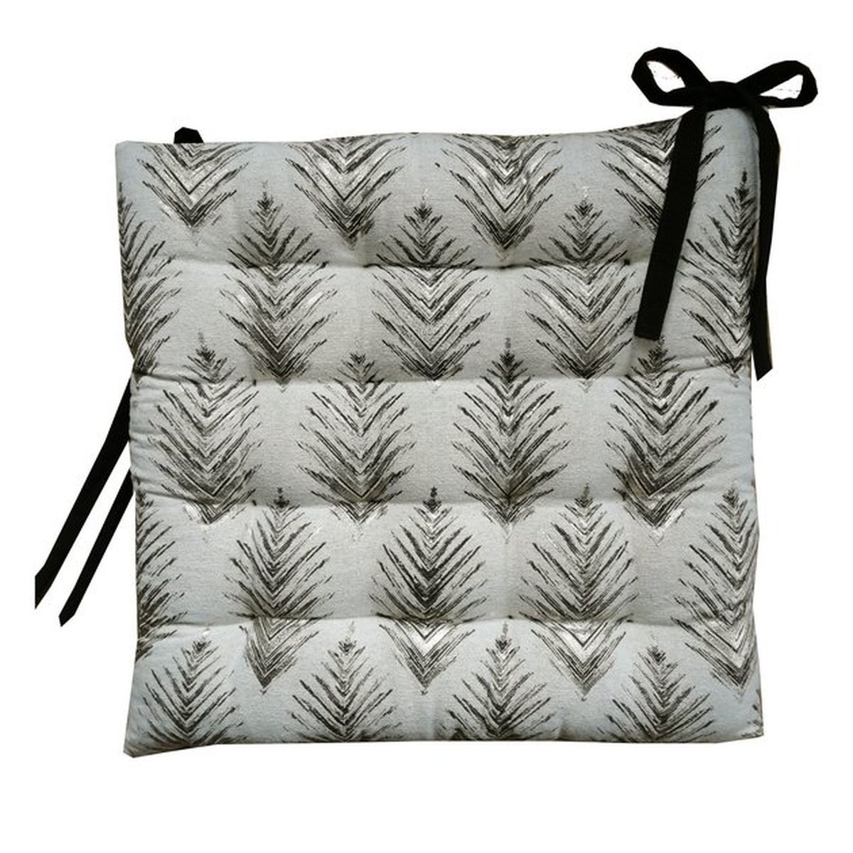 DECO AND CO Galette de chaise carrée en coton PINA