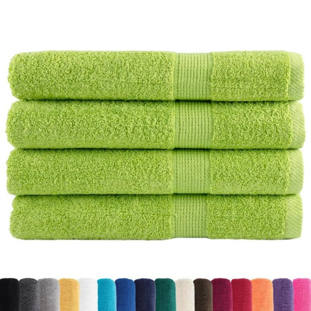 VIDAXL Serviettes de qualité supérieure SOLUND 4 pcs vert pomme