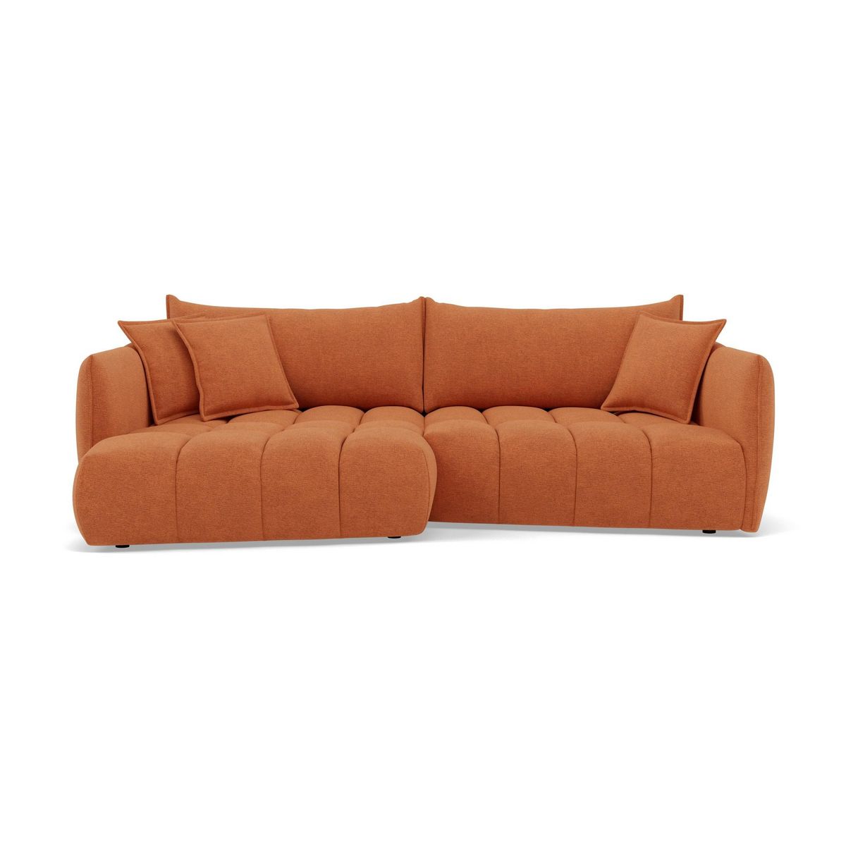 LISA DESIGN Cassiopee - canapé d'angle gauche 4 places en tissu texturé