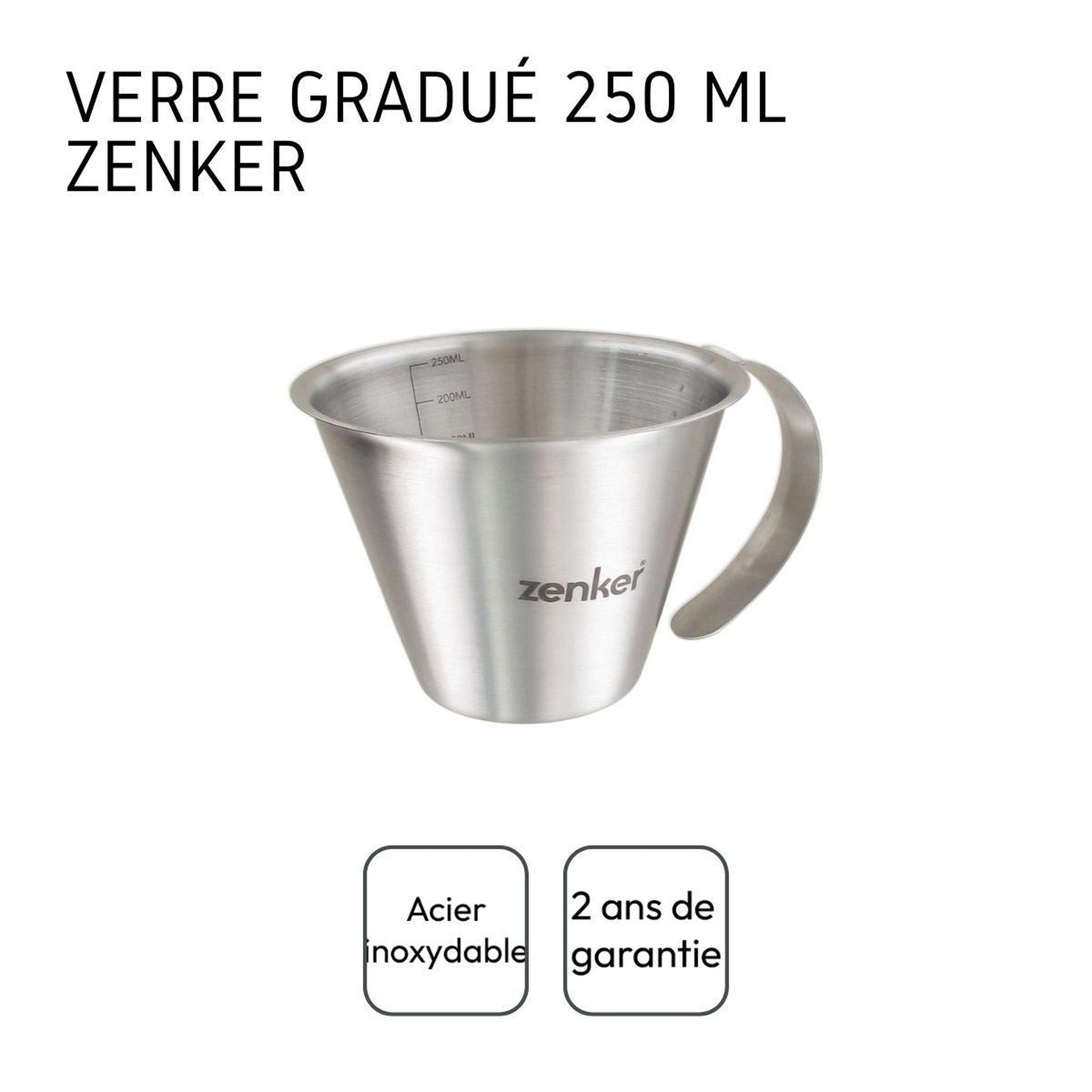 Voir la diapositive 4 : ZENKER Verre doseur 250 ml zenker smart pastry