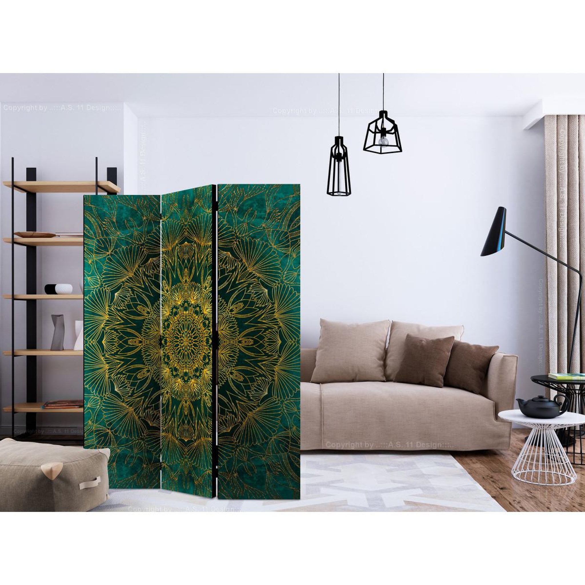 Voir la diapositive 2 : Paris Prix Paravent 3 volets  royal stitching  135x172cm