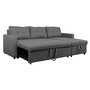 Voir la diapositive 5 : Paris Prix Canapé d'Angle Convertible Tissu  Corto  221cm Gris