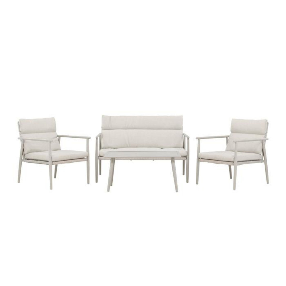 Paris Prix Salon de Jardin 4 Places  Mazzaro  120cm Beige