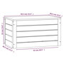 Voir la diapositive 6 : VIDAXL Boîte de rangement Blanc 59,5x36,5x33 cm Bois massif de pin