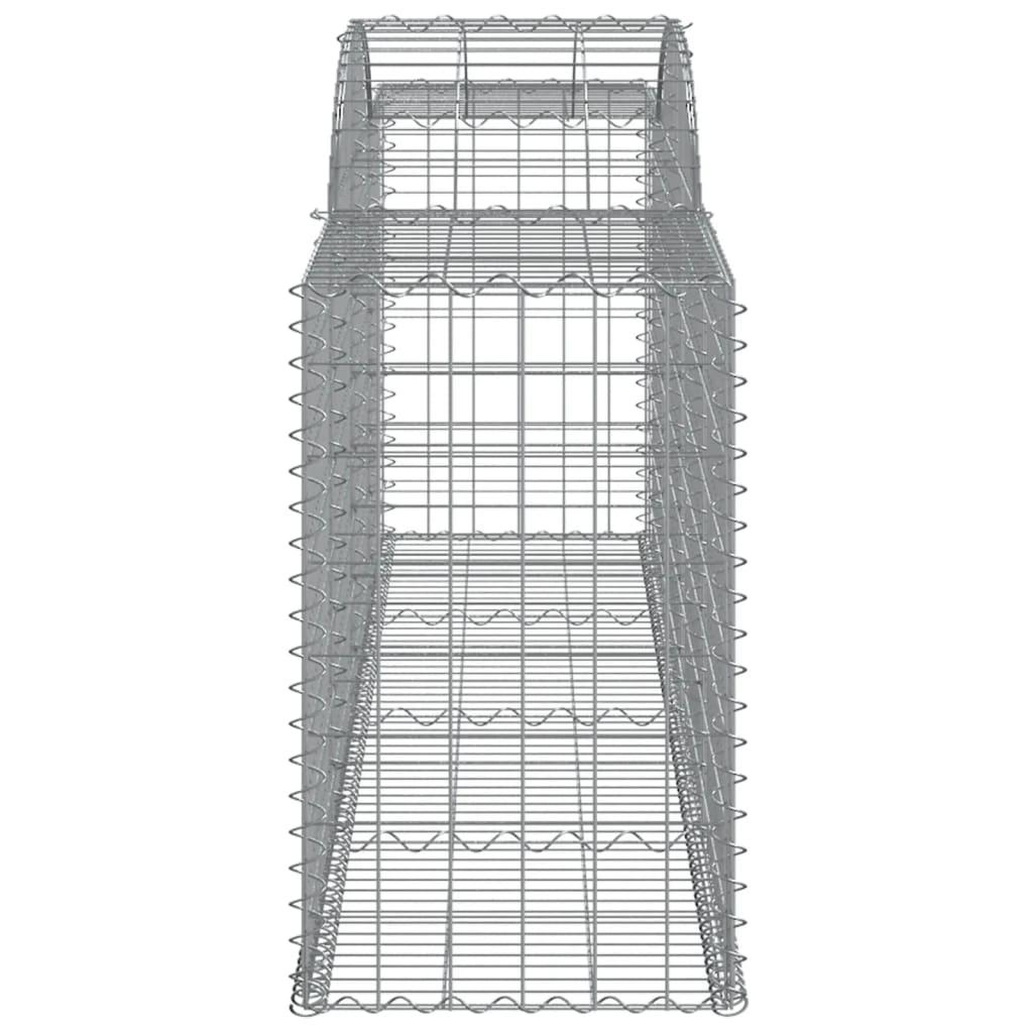 Voir la diapositive 5 : VIDAXL Paniers a gabions arques 2 pcs 300x50x80/100 cm fer galvanise
