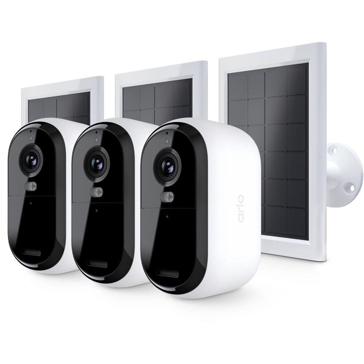 ARLO Caméra de surveillance 3 caméras Essential 2K+3 Panneaux sol.