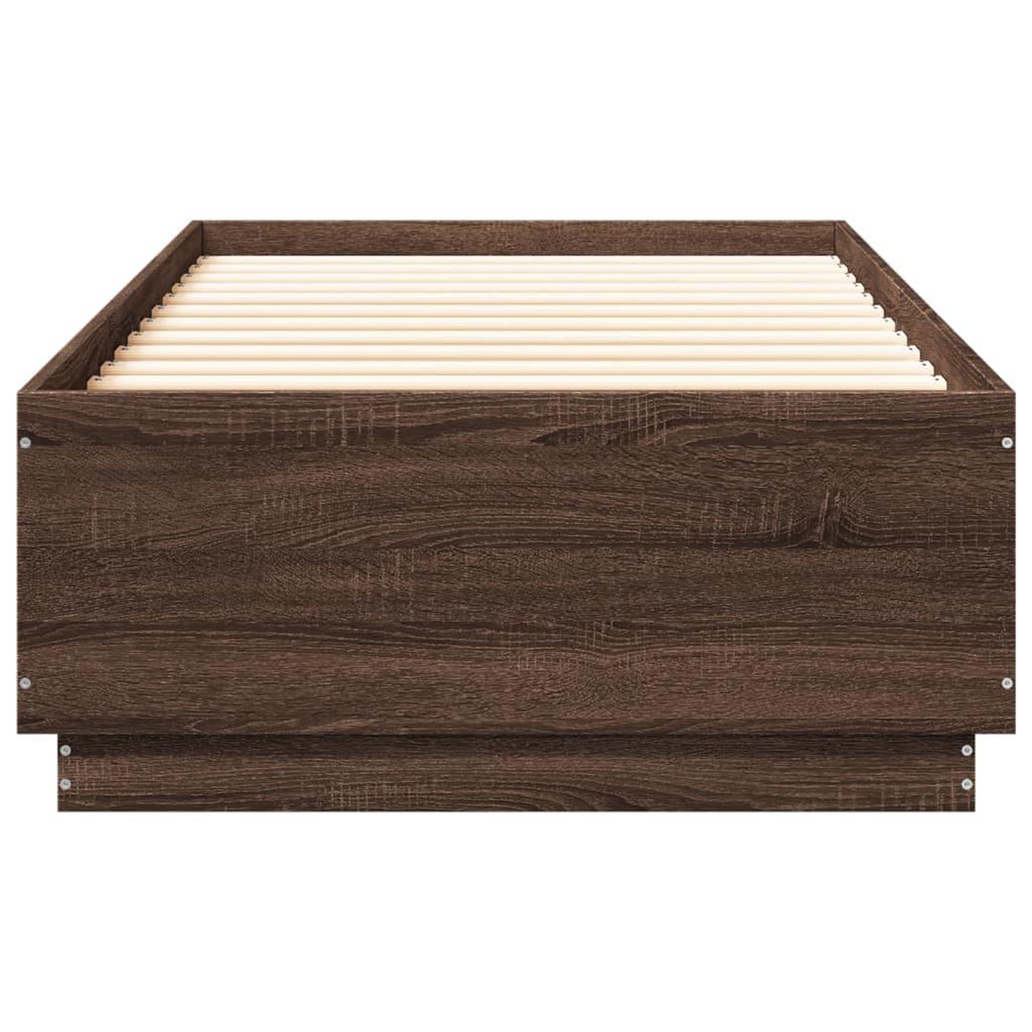 Voir la diapositive 4 : VIDAXL Cadre de lit sans matelas chene marron 90x200 cm