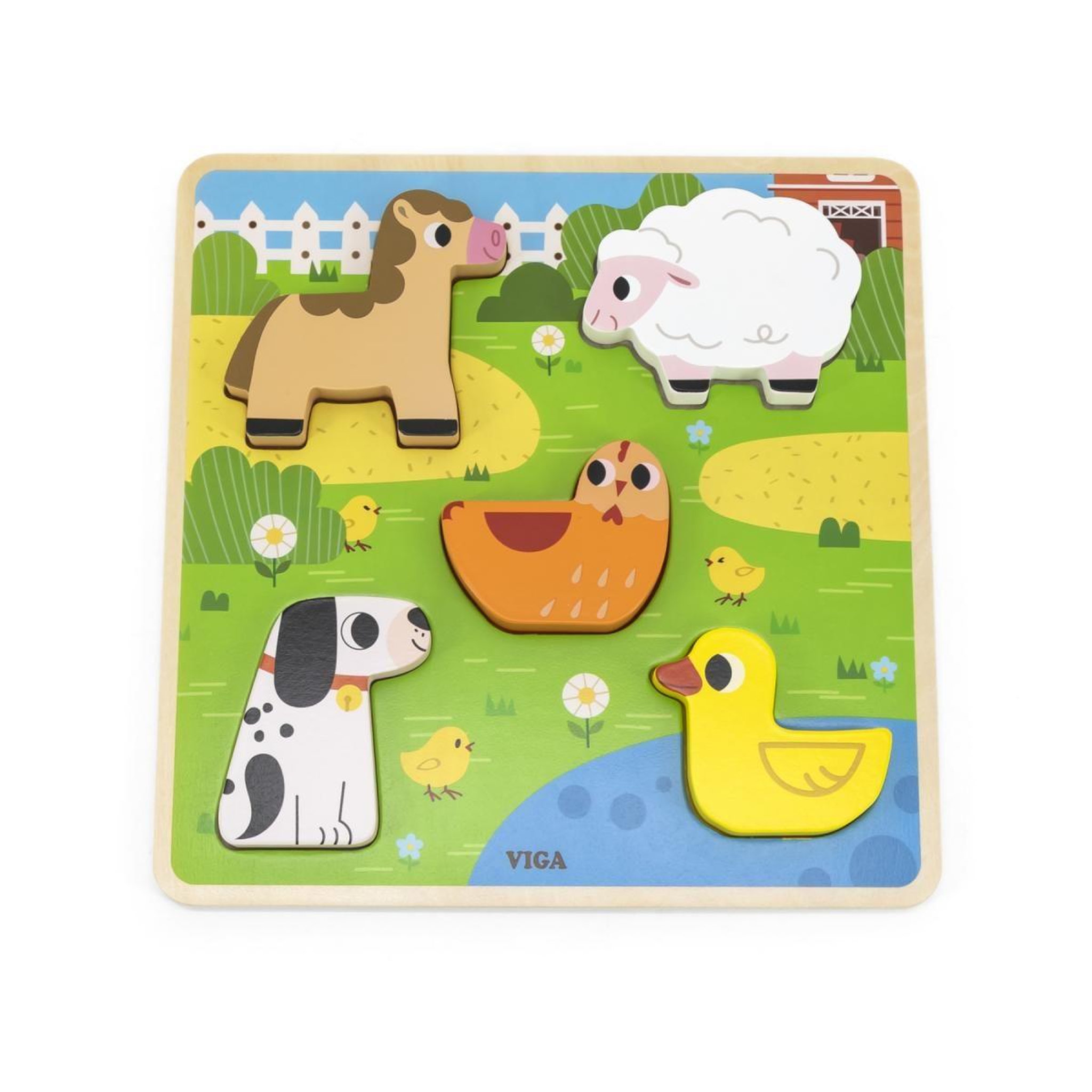 VIGA Puzzle tactile  44662 - ferme