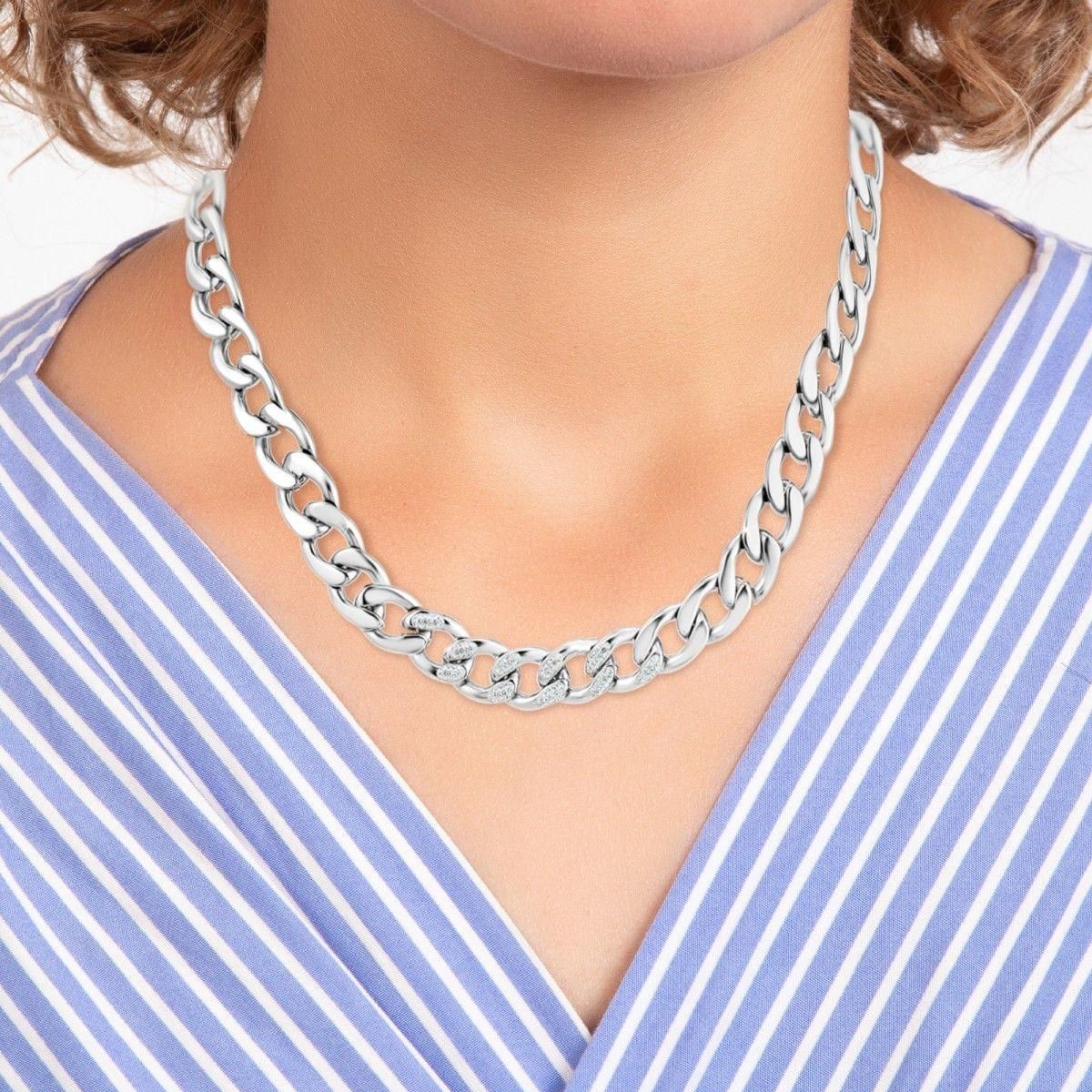 SC CRYSTAL Collier SC Crystal orné de Cristaux scintillants