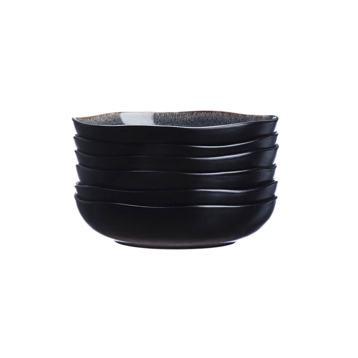 BJORN Assiette creuse IRIS Ø22,5cm - 6 pièces - Bleu nuit