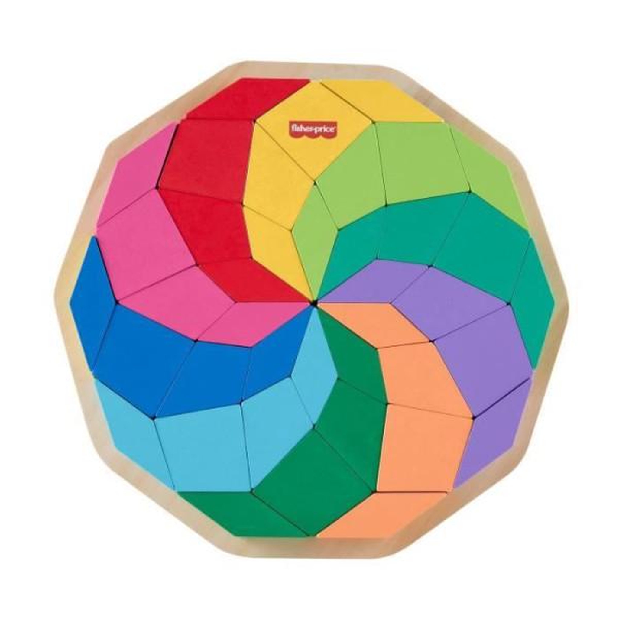 Voir la diapositive 5 : FISHER PRICE Fisher-Price-Puzzle Mandala en Bois-Puzzle 40 pieces motif géométrique HXT94
