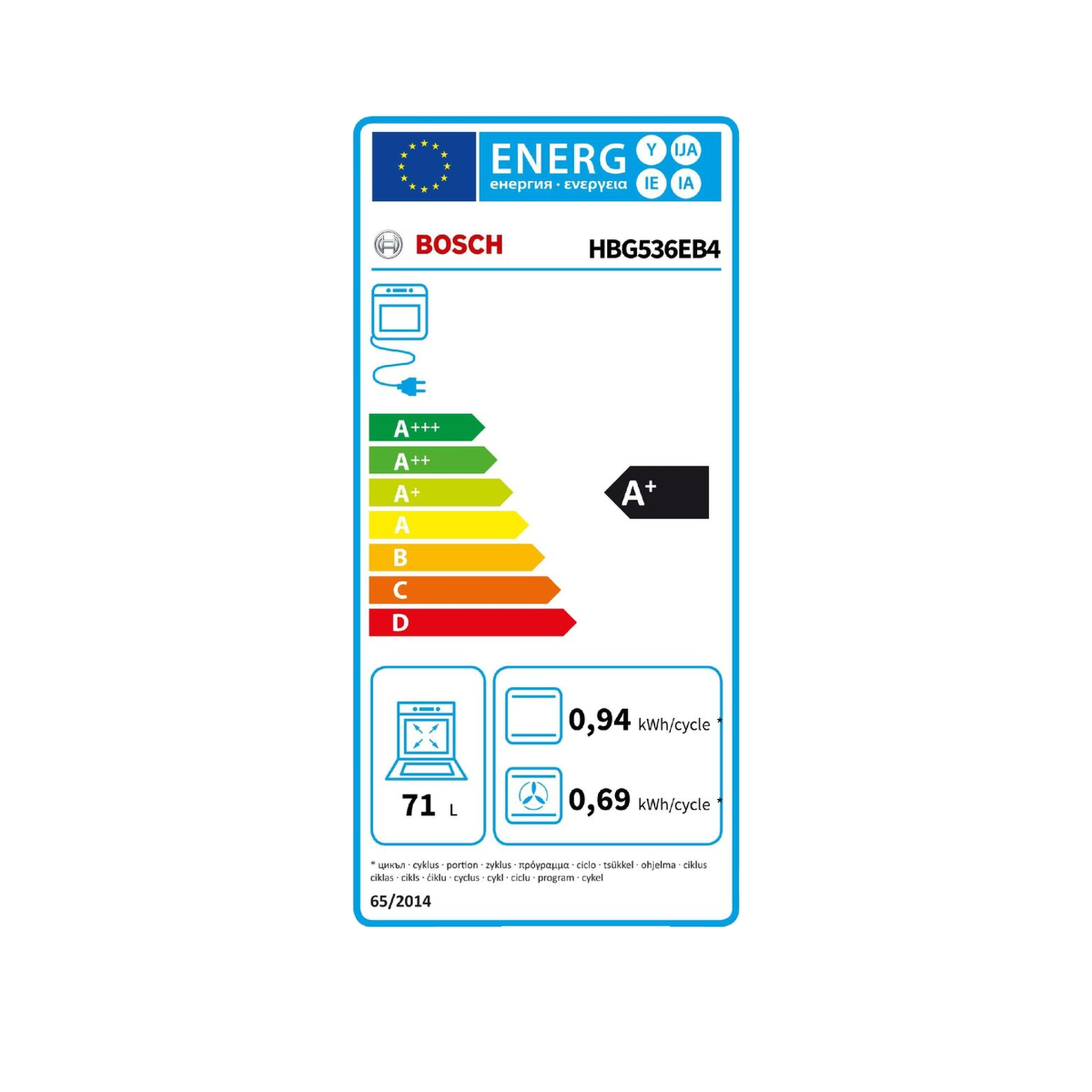 Voir la diapositive 2 : BOSCH Four encastrable hbg536eb4 71l air fry