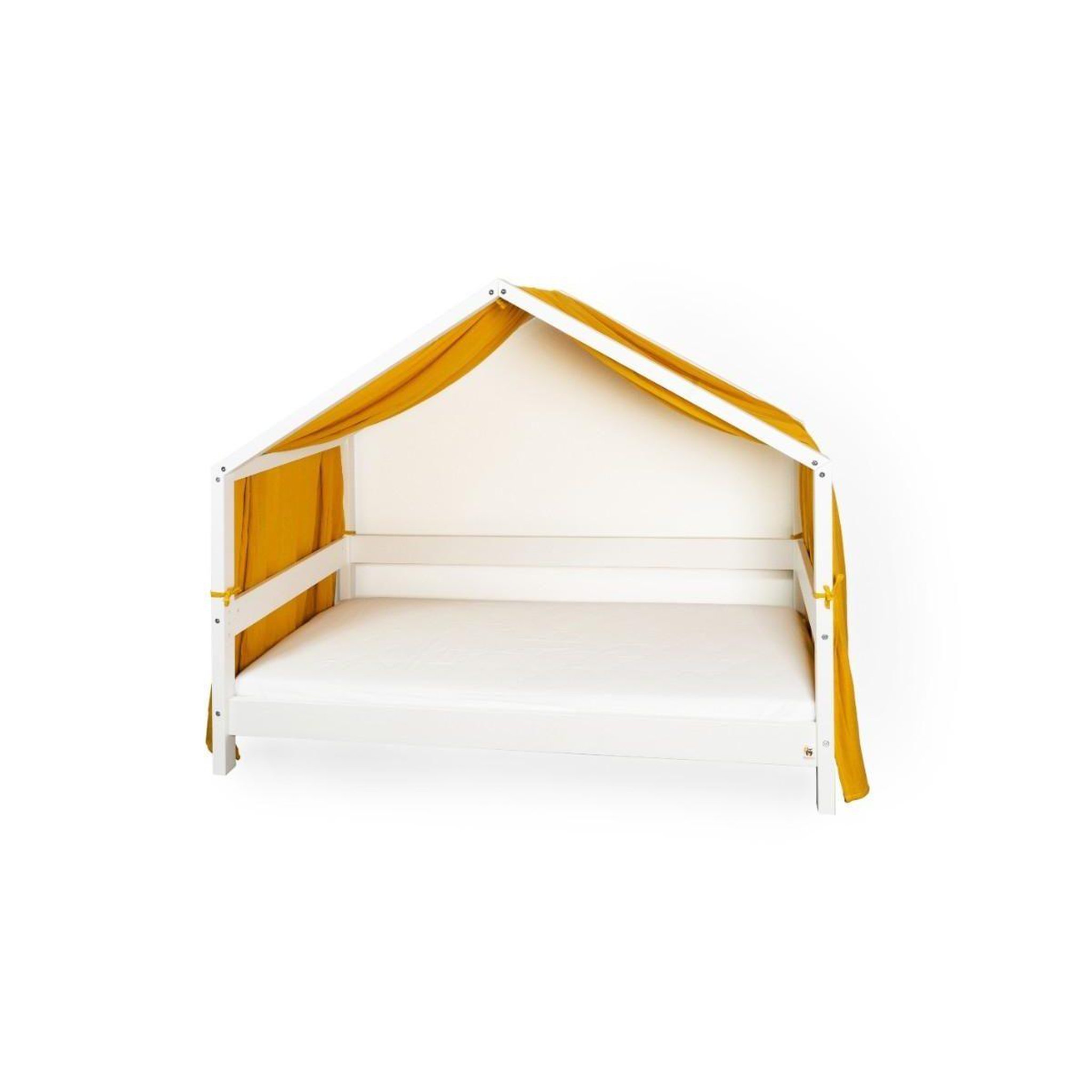 Voir la diapositive 3 : YAPPY KIDS YappyMuslin - Rideaux pour lit YappyHytte 75x360 cm - Moutarde
