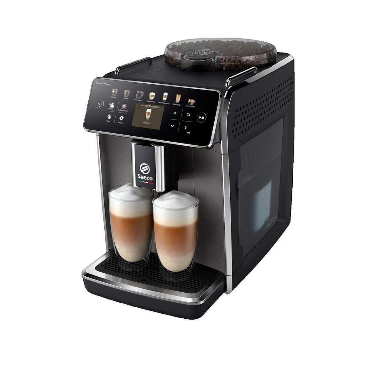 SAECO Machine à café Saeco SM6582/10 avec moulin intégré et mousseur de lait