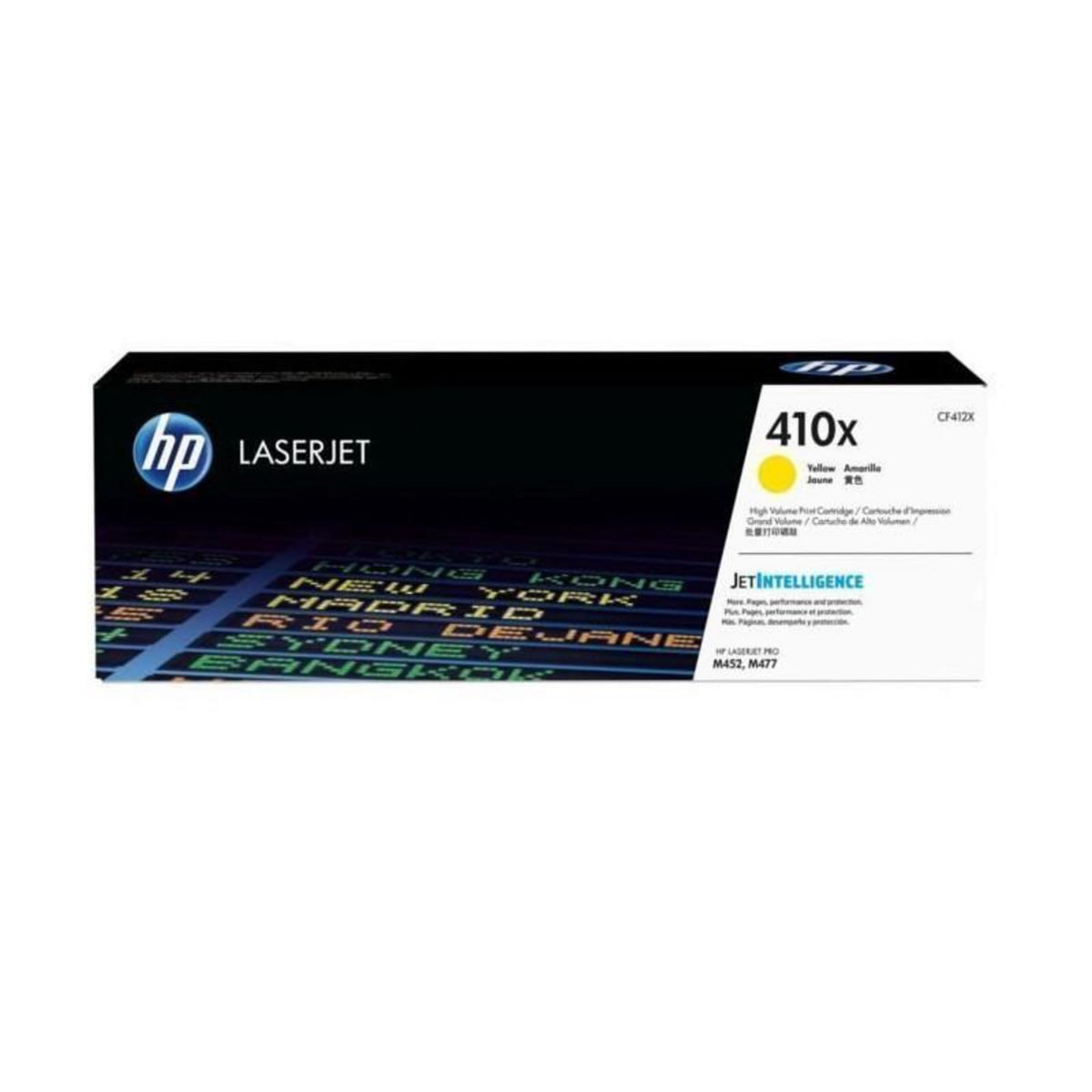 HP HP 410X toner LaserJet jaune grande capacite authentique CF412X pour HP Color LaserJet Pro M452/M477