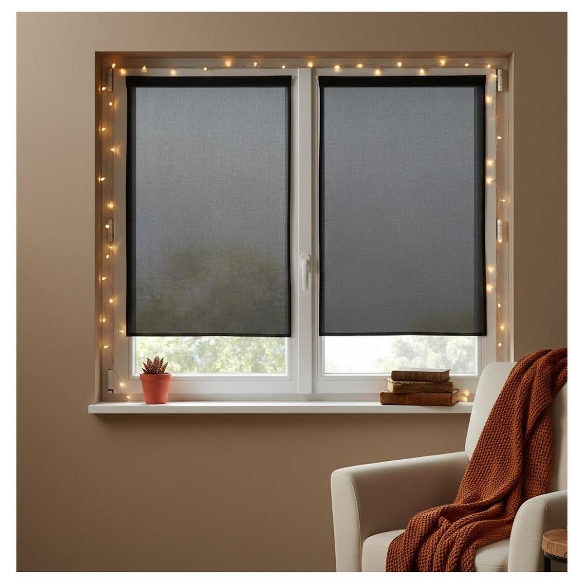 Voir la diapositive 2 : Eden Paire de rideaux voile uni brise bise