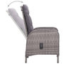 Voir la diapositive 5 : VIDAXL Ensemble a manger de jardin 3 pcs Gris