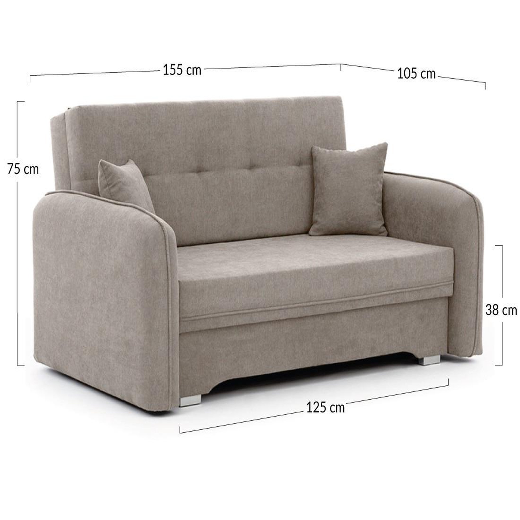 Voir la diapositive 6 : BEST MOBILIER Michelle - canapé droit 3 places convertible avec coffre en velours