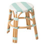 Voir la diapositive 1 : Paris Prix Tabouret en Rotin  Reyes  46cm Bleu & Blanc