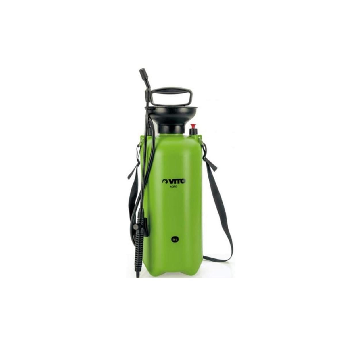 VITO Garden Pulvérisateur 8L lance 60cm poignée tuyau 1.20m pression manuelle Spray et Jet VITO