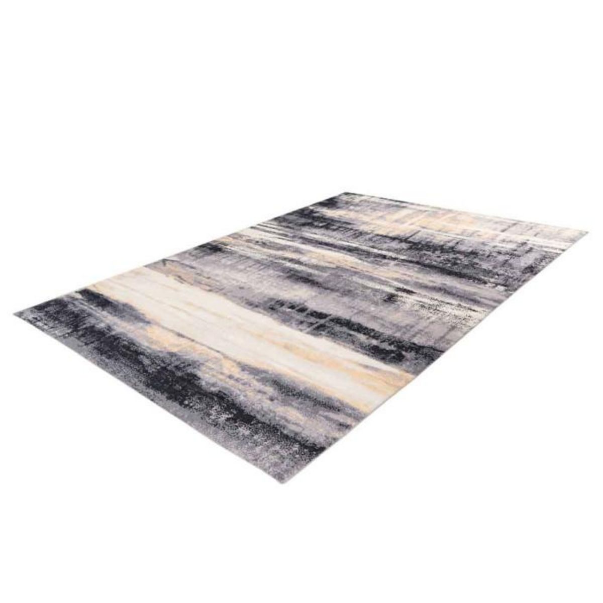 Paris Prix Tapis Tissé à Poils Courts Vintage  Ilian II  Noir