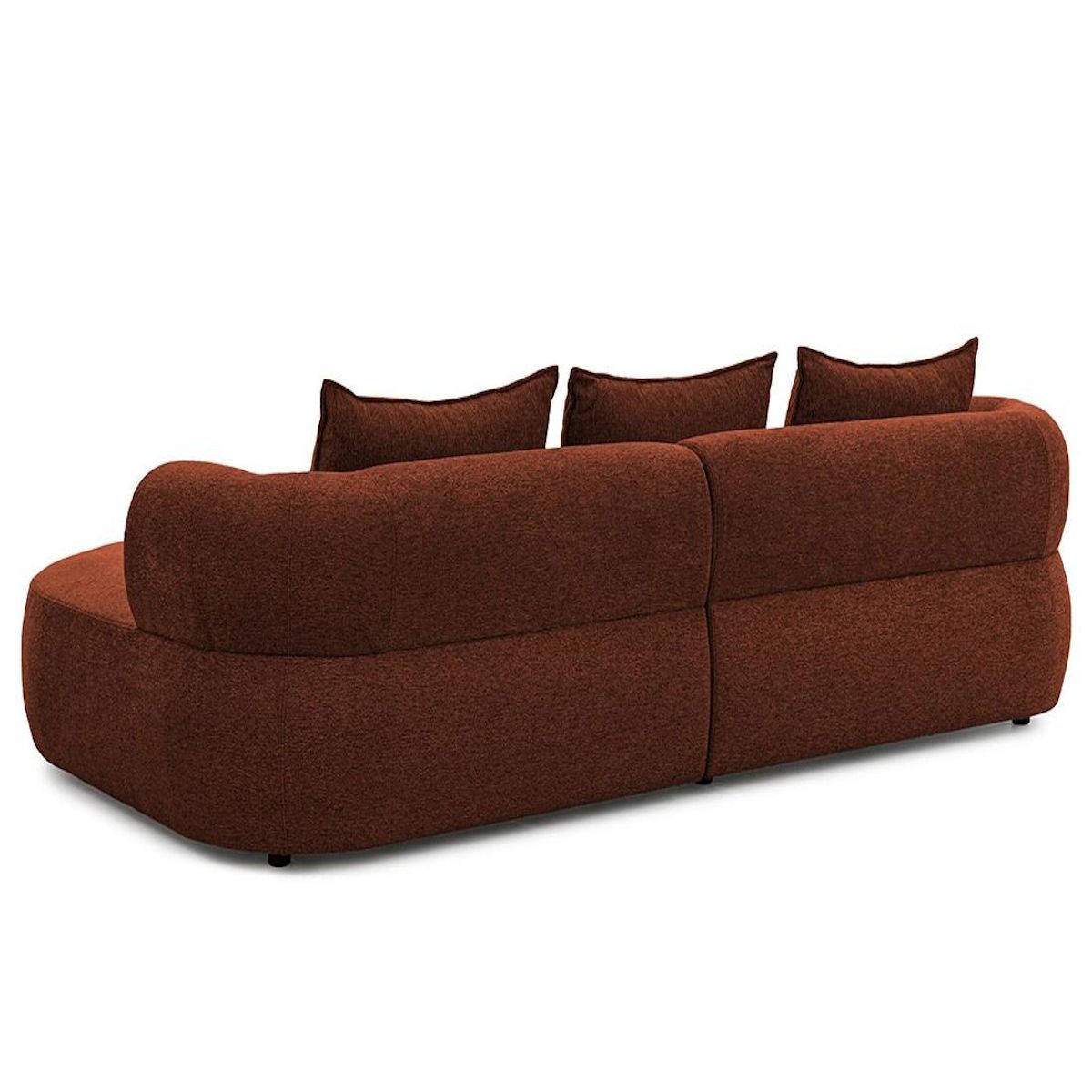 LISA DESIGN Angela - canapé d'angle droit 4 places en velours texturé