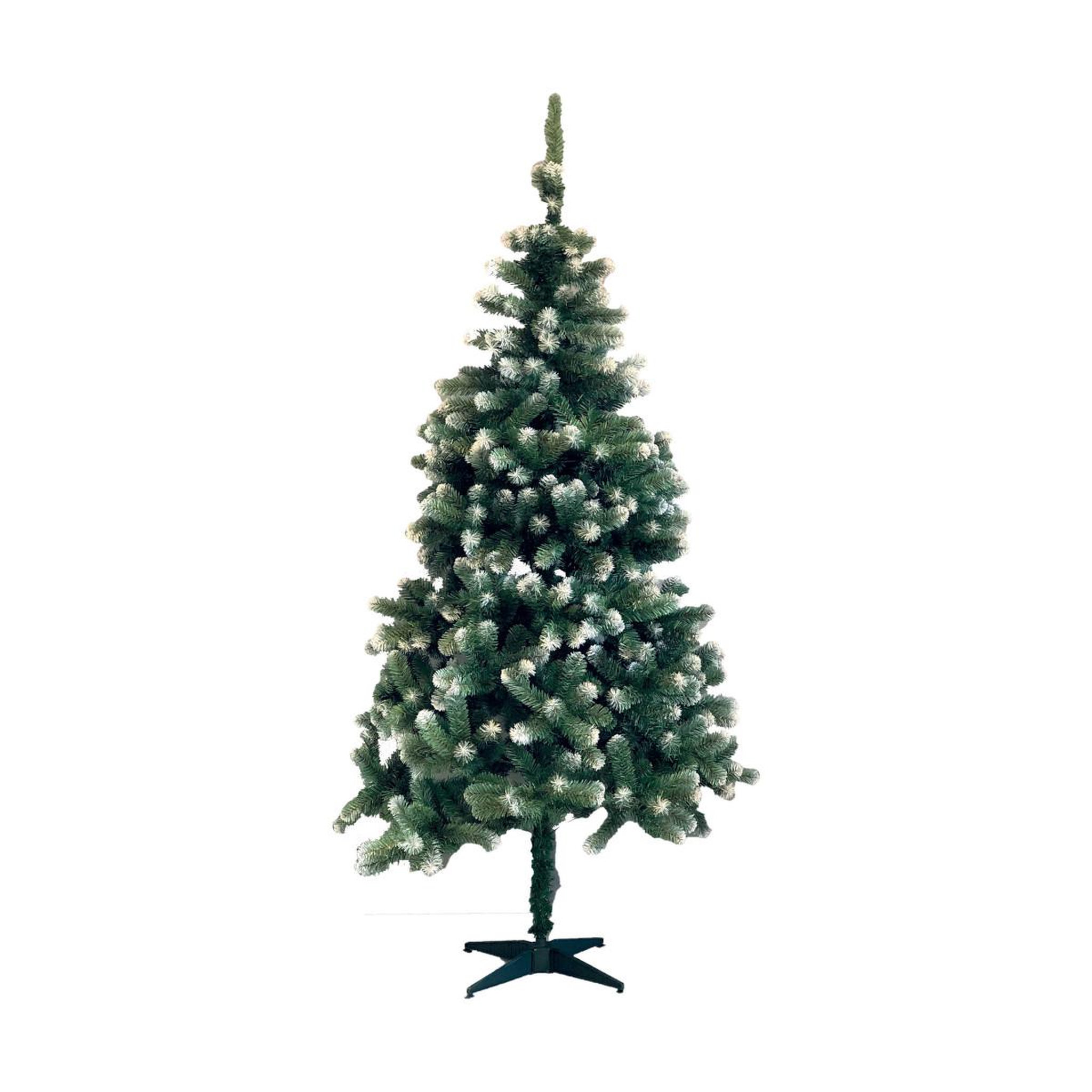 CHRISTMAS DAY Sapin de noel artificiel vert pointes blanches - 1.50m - 4177
