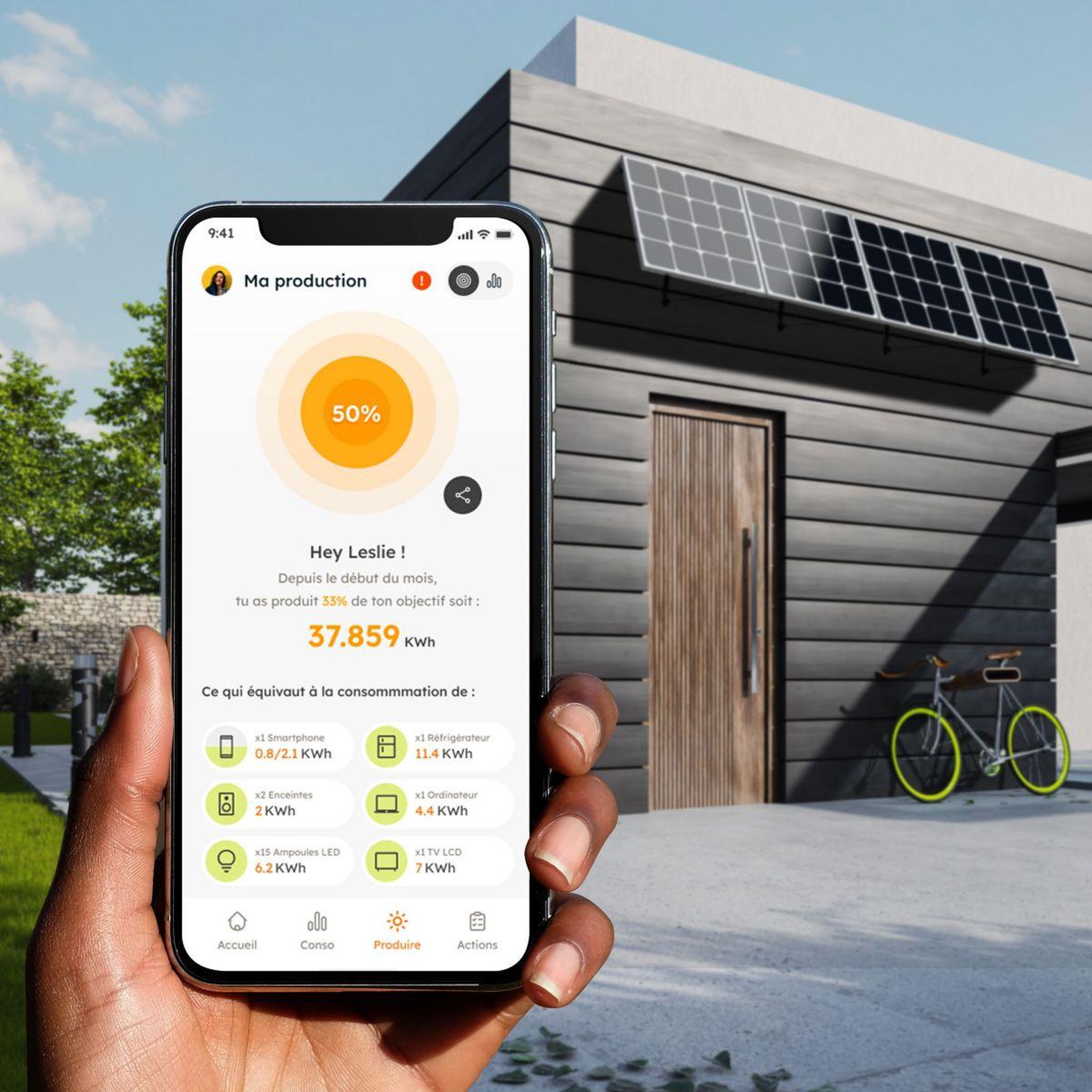 Voir la diapositive 3 : BEEM Panneau solaire d'autoconsommation extension 420w