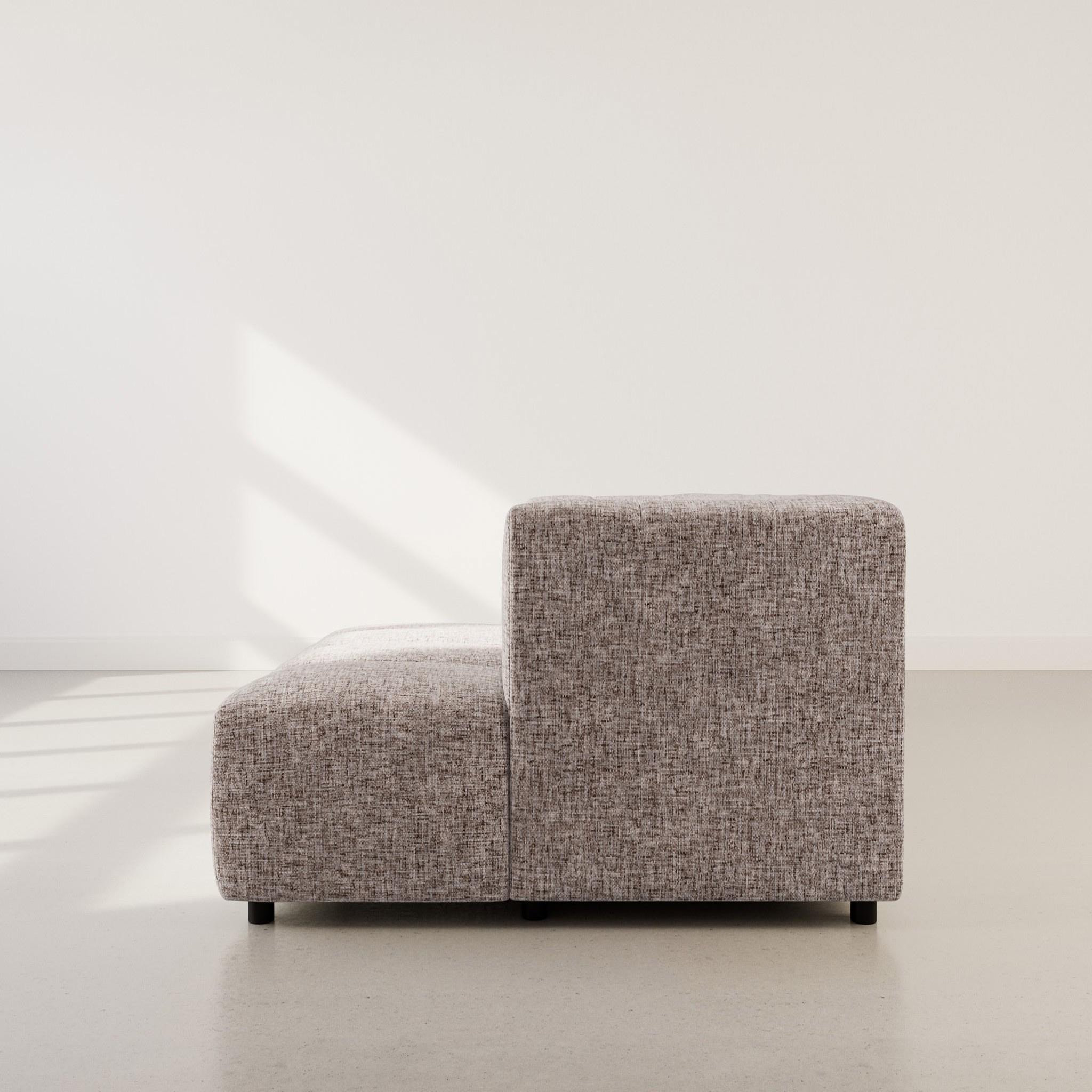Voir la diapositive 6 : LISA DESIGN Curtis - canapé d'angle droit 4 places avec accoudoir en tissu texturé