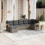 Voir la diapositive 1 : VIDAXL Salon de jardin avec coussins 7 pcs gris resine tressee
