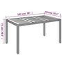 Voir la diapositive 6 : VIDAXL Table de jardin dessus en bois Gris 150x90x75 cm Resine tressee