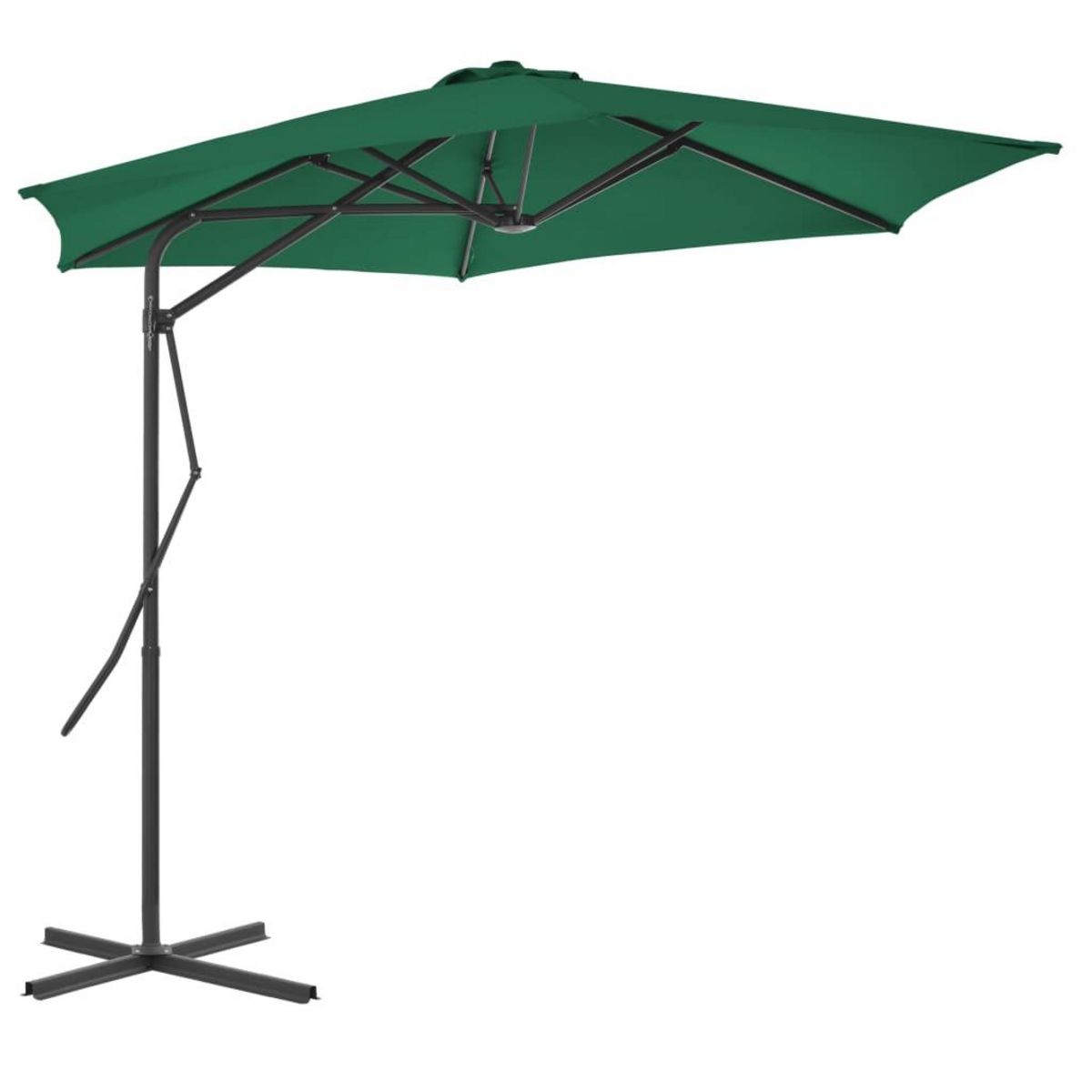 VIDAXL Parasol d'exterieur avec mat en acier 300 cm Vert