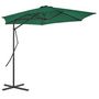 Voir la diapositive 2 : VIDAXL Parasol d'exterieur avec mat en acier 300 cm Vert