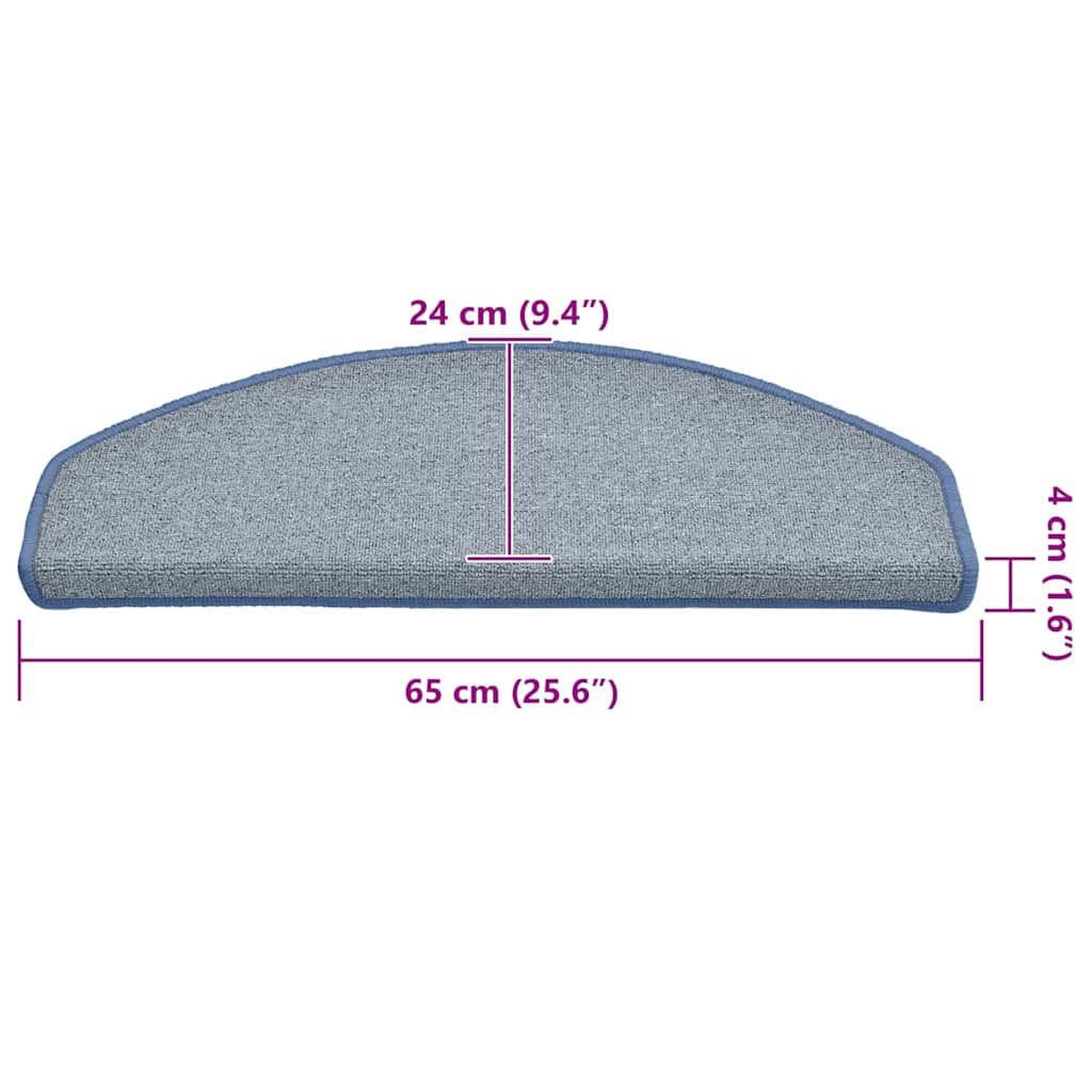 Voir la diapositive 6 : VIDAXL Tapis d'escalier 30 pcs gris clair et bleu 65x24x4 cm