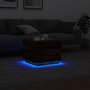 Voir la diapositive 5 : VIDAXL Table basse avec lumieres LED chene fume 50x50x40 cm