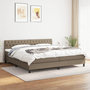 Voir la diapositive 1 : VIDAXL Sommier a lattes de lit avec matelas Taupe 200x200 cm Tissu