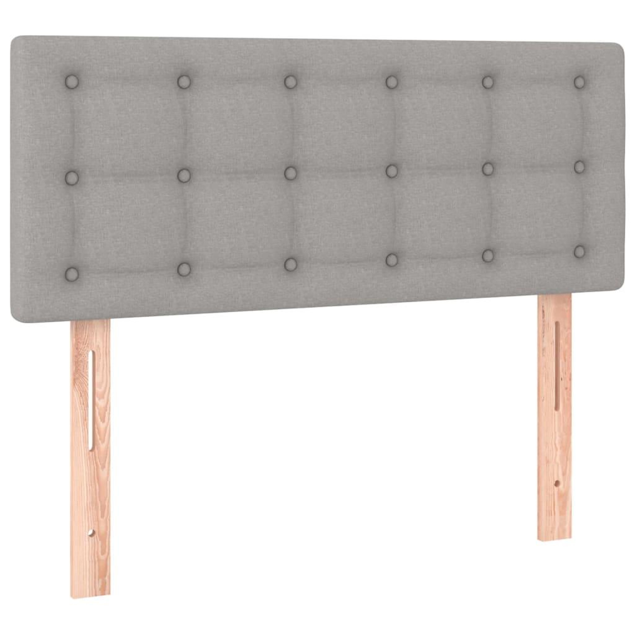 Voir la diapositive 4 : VIDAXL Tete de lit a LED Gris clair 100x5x78/88 cm Tissu