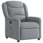 Voir la diapositive 4 : VIDAXL Fauteuil de massage inclinable electrique gris clair tissu