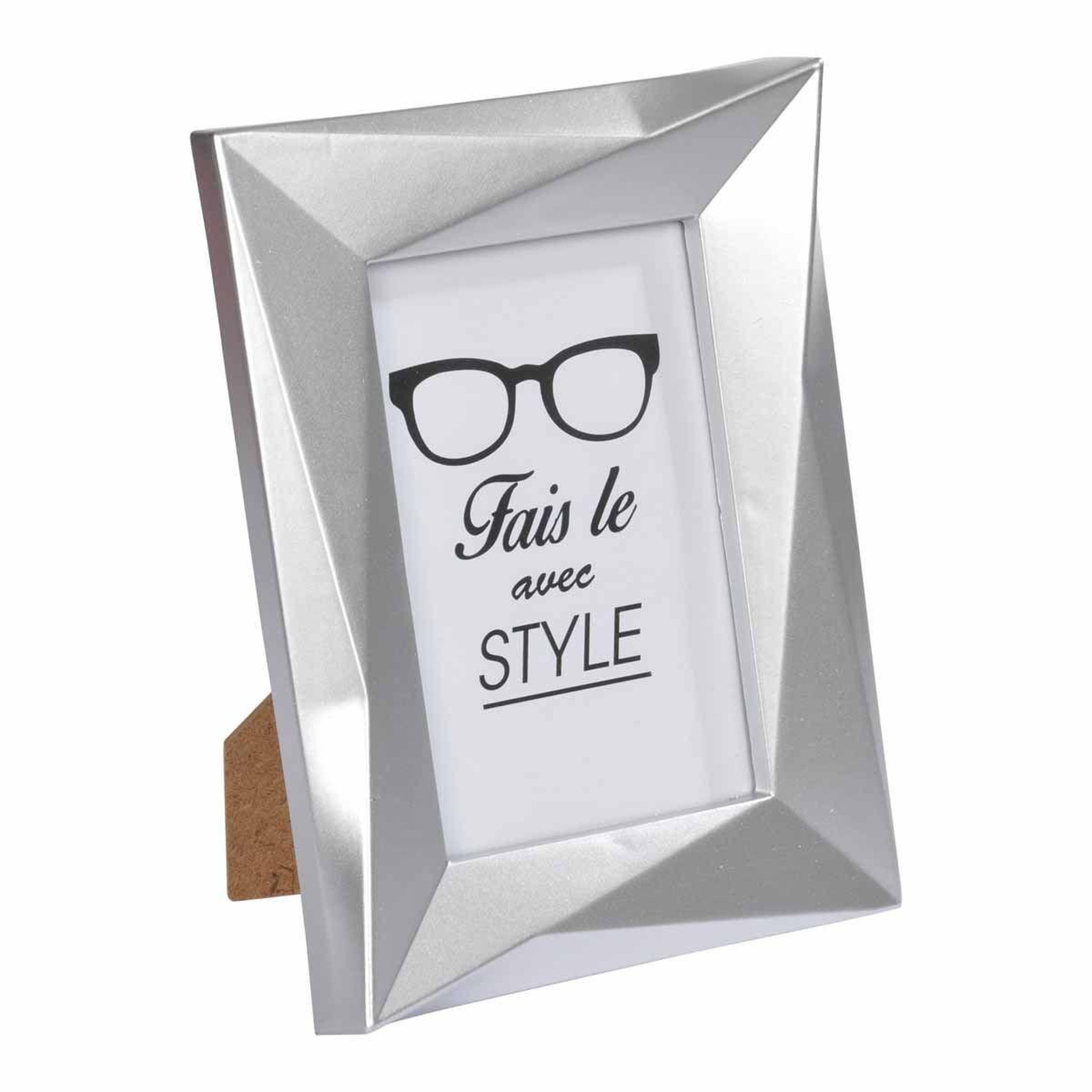 HOMEA Cadre Photo Déco  Origami Frame  20x25cm Argent