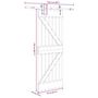 Voir la diapositive 6 : VIDAXL Porte coulissante et kit de quincaillerie 70x210 cm pin massif