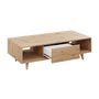 Voir la diapositive 2 : BEST MOBILIER Diego - table basse - effet bois - 2 niches - 120 cm