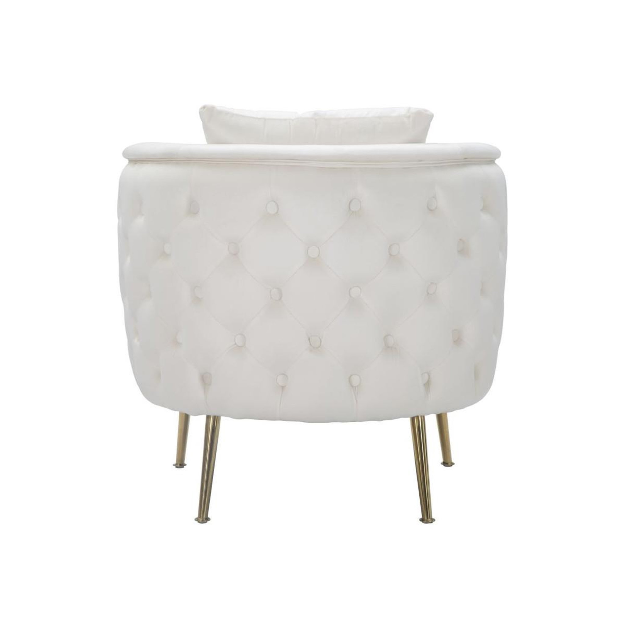 Voir la diapositive 5 : Paris Prix Fauteuil en Velours  Bucarest  76cm Crème