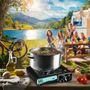 Voir la diapositive 5 : INTEC Réchaud gaz Portable 2200W + 12 Cartouches gaz butane Camping Road trips Piezo Mallette Etna INTEC